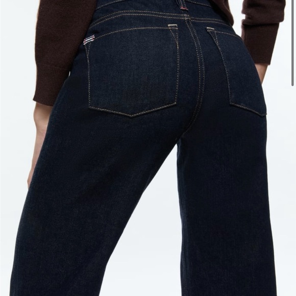 Alice + Olivia Bodie Dark Rinse Jeans, low rise, full length, perfect bootcut. - Picture 3 of 10